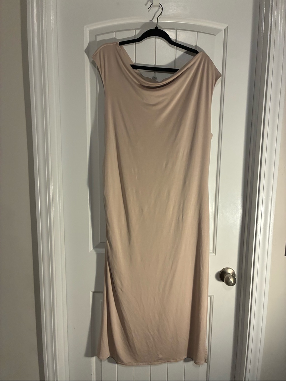 a new day Soft Cowl Neck Maxi Dress in Light Beige
